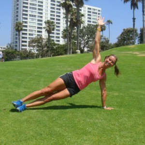 stron core with a Side Plank