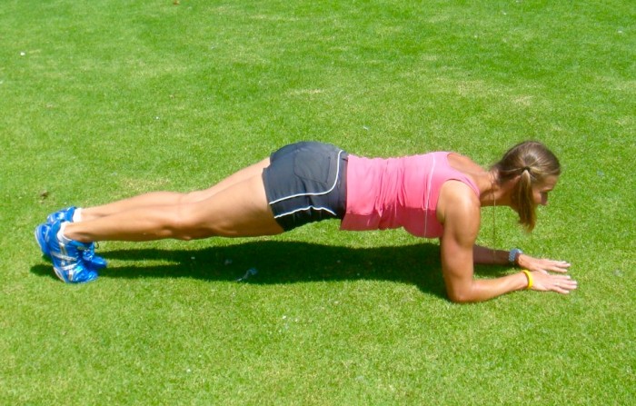 strong core with a plain plank